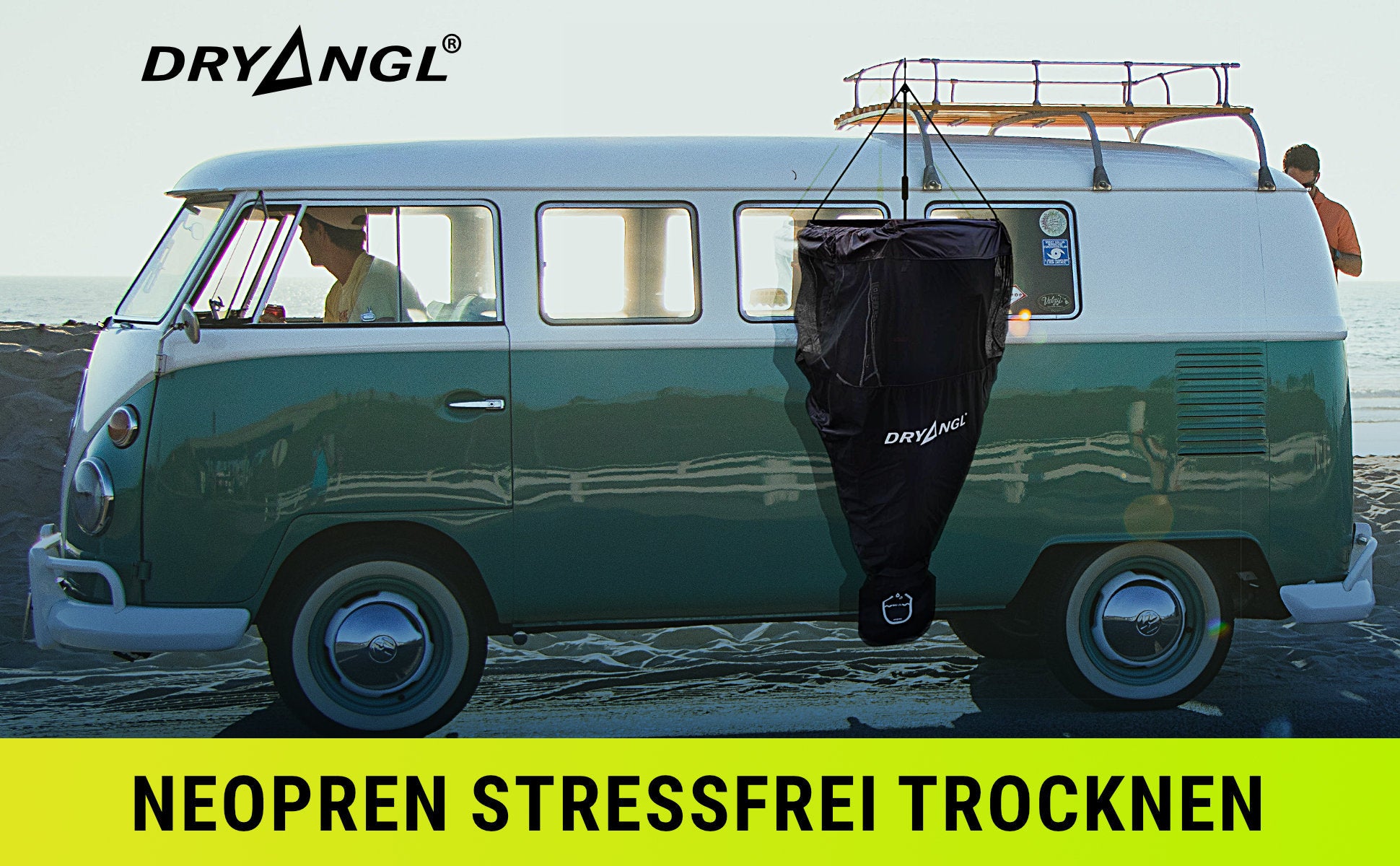 Dripper von DRYANGL zum gezielten Trocknen von Wassersport-Zubehör – Bild Nr. 01.