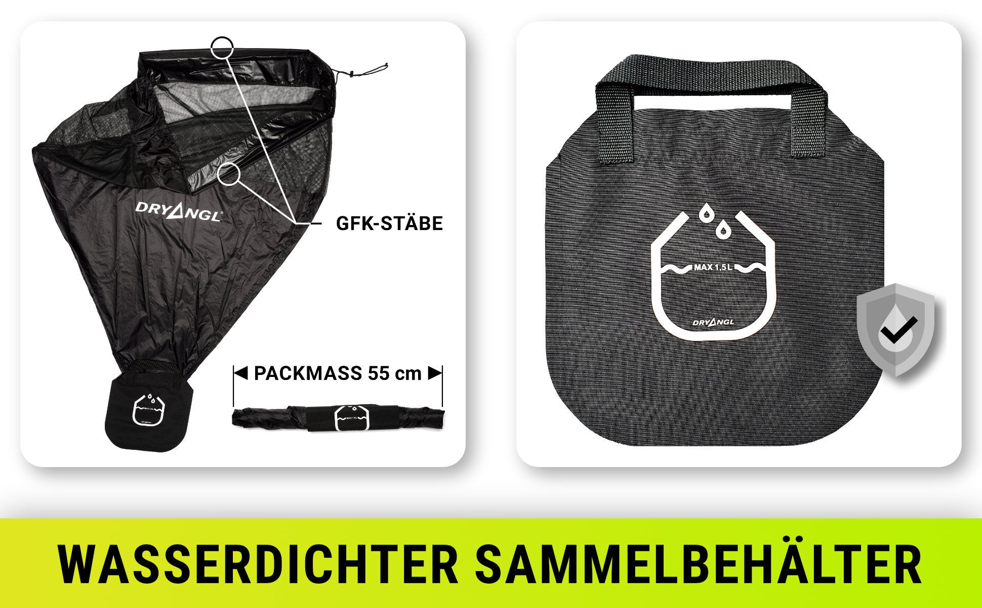 Dripper von DRYANGL zum gezielten Trocknen von Wassersport-Zubehör – Bild Nr. 03.