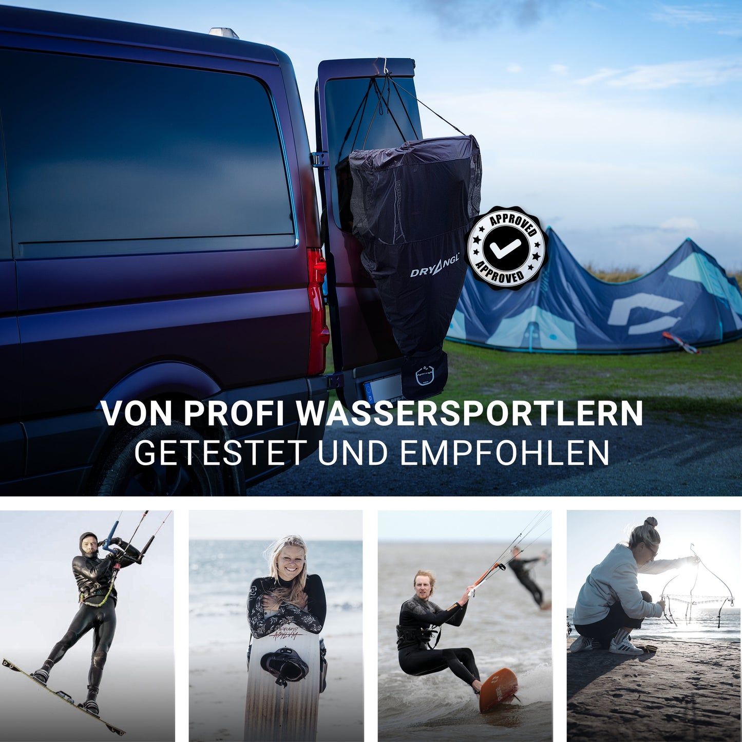 Dryangl Dripper im Einsatz – von Profi-Wassersportlern empfohlen