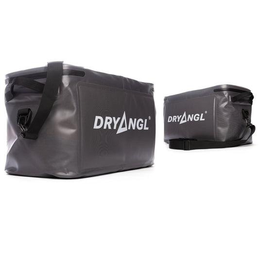 GearTub Doppelpack: 2 × 40 l Trockentasche & Umziehmatte – Nass & Trocken getrennt, als Rucksack tragbar – Geschenkidee Kitesurfer